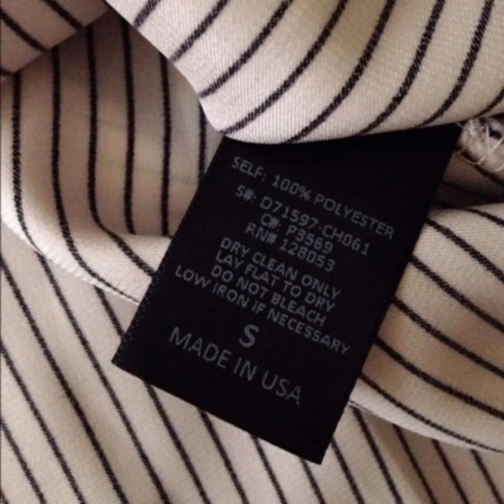 Ivory satin stripe off-shoulder top    - Picture 8 of 8